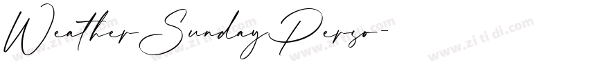 Weather Sunday Perso字体转换